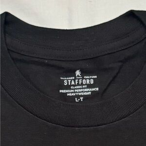 Stafford Premium Crews 100% Heavyweight Cotton Men’s Large Tall Black